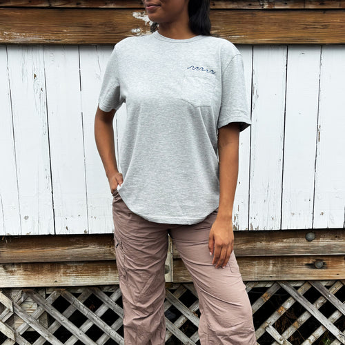 Faherty Sunwashed Regenerative Pocket Tee – heather grey