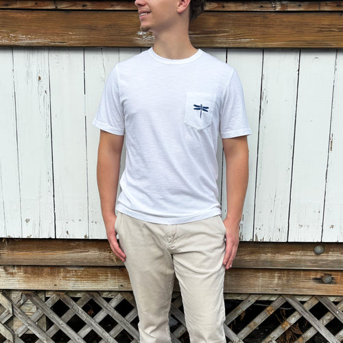 Faherty Sunwashed Regenerative Pocket Tee – white